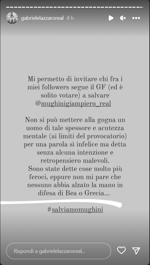 Televoto GF 6 Novembre