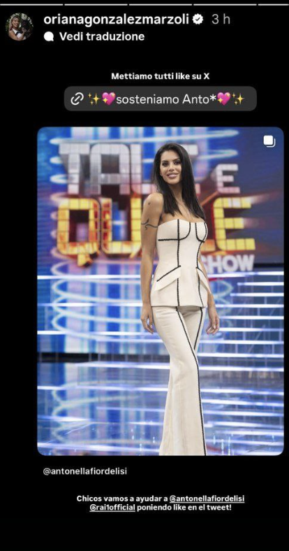 Oriana Marzoli Sostiene Antonella Fiordelisi a tale e Quale Show