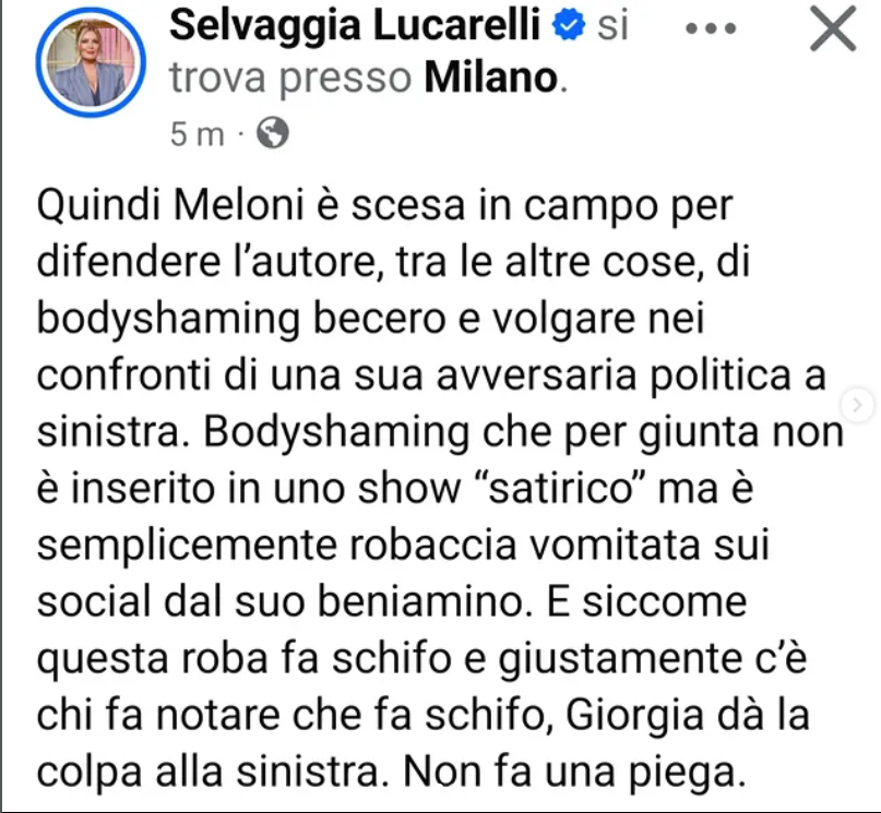 Selvaggia Lucarelli Giorgia Meloni