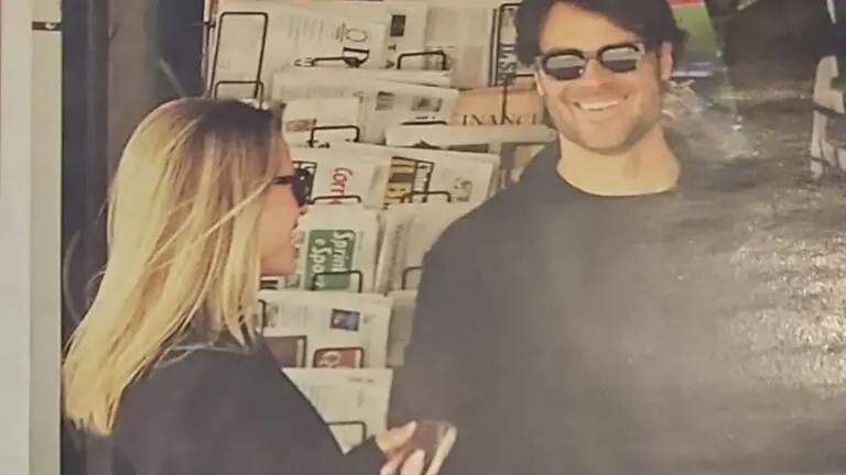 Michelle Hunziker a Milano con Berruti