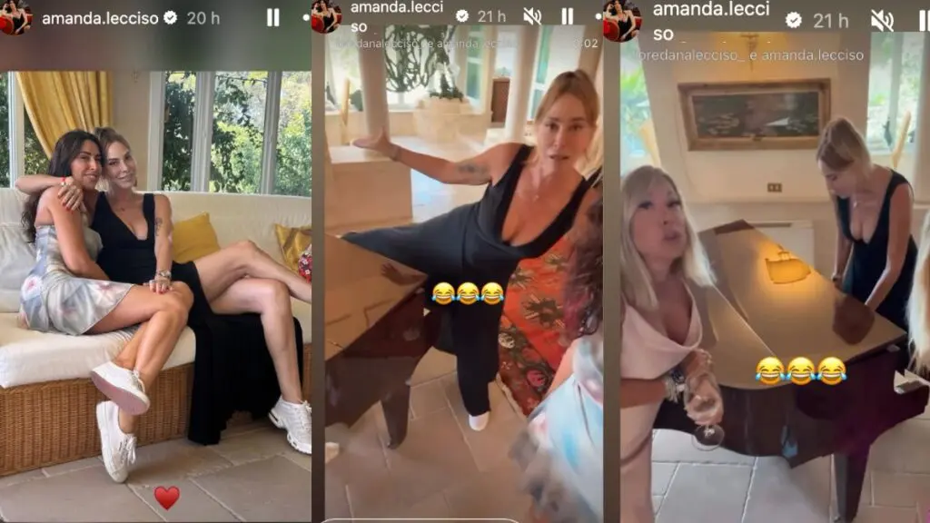 Amanda Lecciso con le amiche a Cellino San Marco 