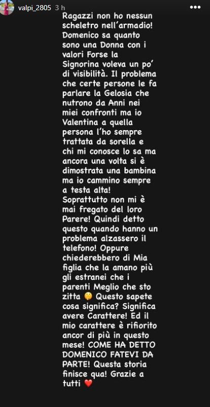 Valentina su instagram