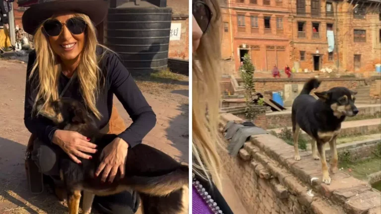 Selvaggia Lucarelli e il suo cagnolino amico