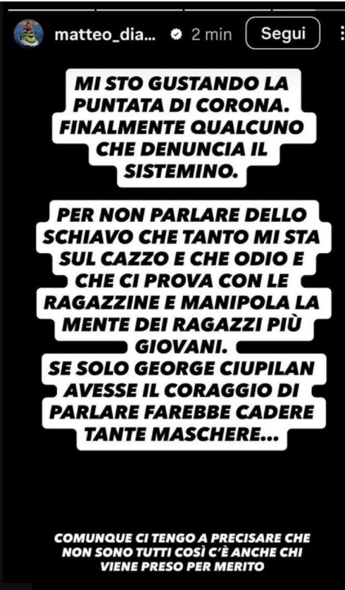 Matteo Diamante Signorini Ciupilan