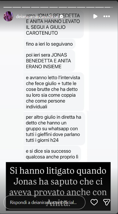 Jonas Benedetta Anita Giulio Carotenuto