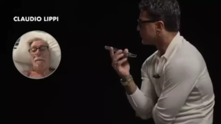 Corona parla con Claudio Lippi da un ospedale