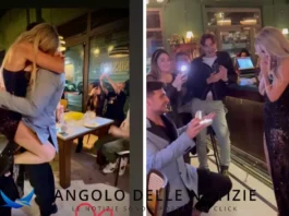 Elena Morali, proposta di matrimonio a sorpresa: Luigi Favoloso si inginocchia davanti a tutti Elena Morali si sposa