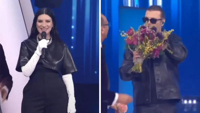 Gianluca Grignani e la battuta sul palco a Sanremo 2026 per Laura Pausini