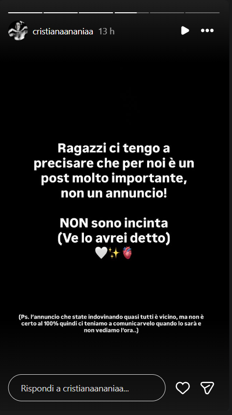 Cristiana Anania incinta