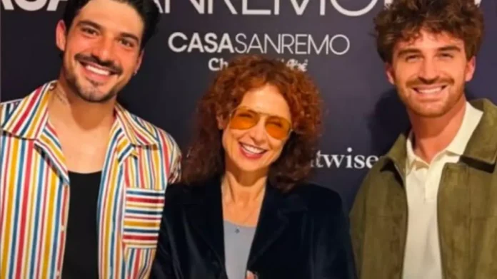 Beatrice Luzzi a Sanremo con Lorenzo Spolverato